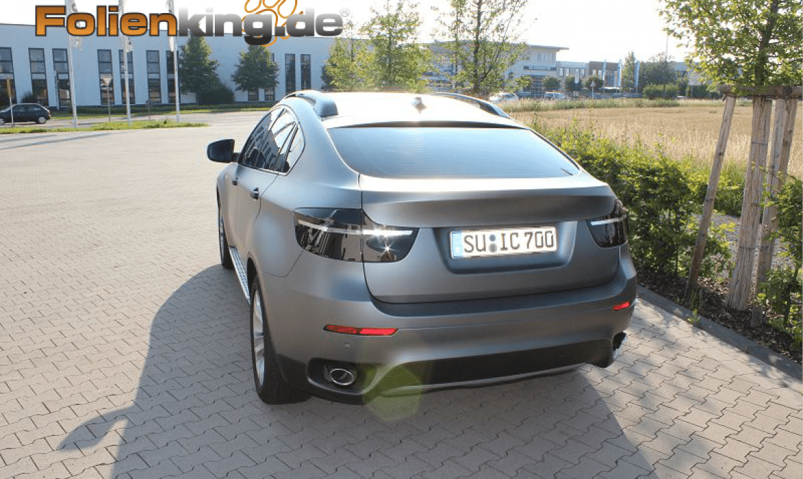 BMW X6: Vollfolierung in "grau matt metallik"