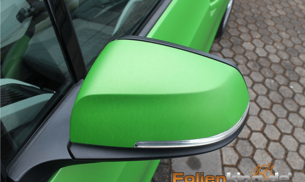 BMW I3: Teilfolierung in "grün matt metallik"